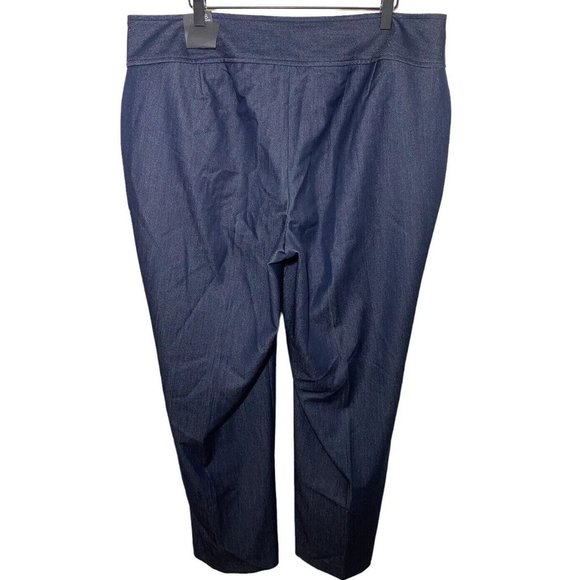 Lane Bryant Womens Wide Leg Pants Plus Size 18 Blue Jean High Waist Trousers NWT - Picture 4 of 9